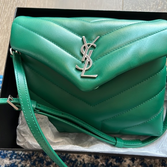 ❌SOLD❌ NEW Saint Laurent Toy Loulou Bag in Green Field - Picture 5 of 14